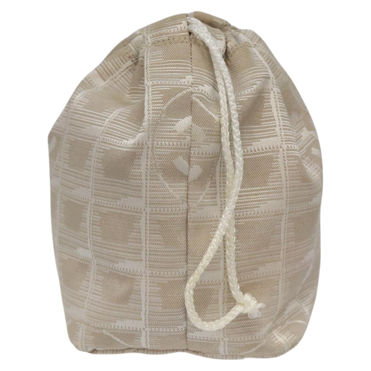 CHANEL New Travel Line Purse Pouch Nylon Beige CC yk17133