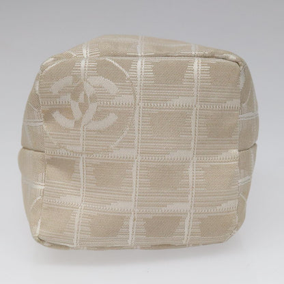 CHANEL New Travel Line Purse Pouch Nylon Beige CC yk17133