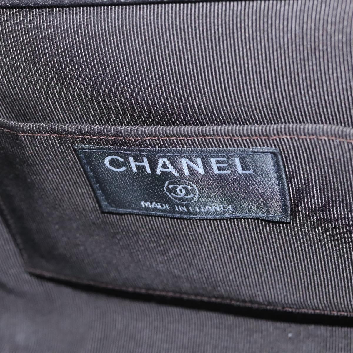 CHANEL Choco Bar COCO Mark Shoulder Bag Denim Blue CC yk17231A