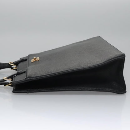 CHANEL COCO Mark Tote Bag Caviar Skin Black Gold CC yk17238A