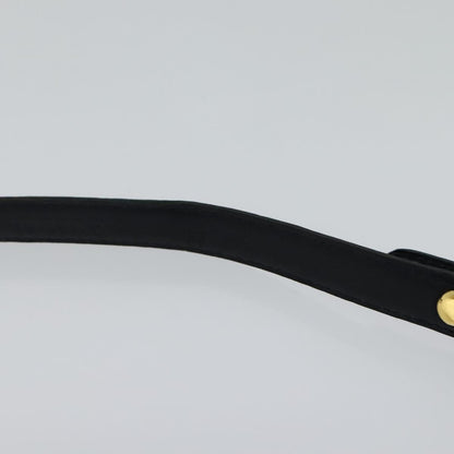 CHANEL COCO Mark Belt Leather 26.4"" Black Gold CC yk17305
