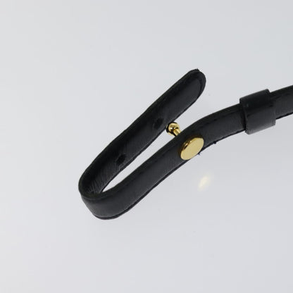 CHANEL COCO Mark Belt Leather 26.4"" Black Gold CC yk17305