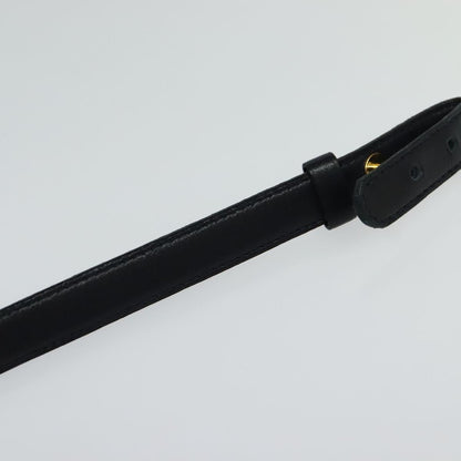 CHANEL COCO Mark Belt Leather 26.4"" Black Gold CC yk17305