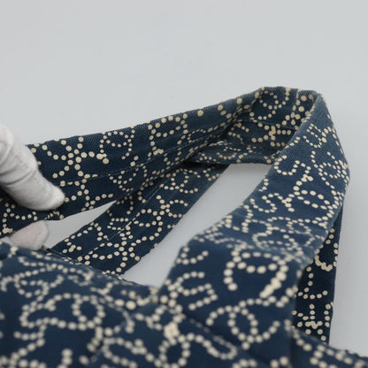 CHANEL Arabesque Tote Bag Canvas Navy CC yk17405