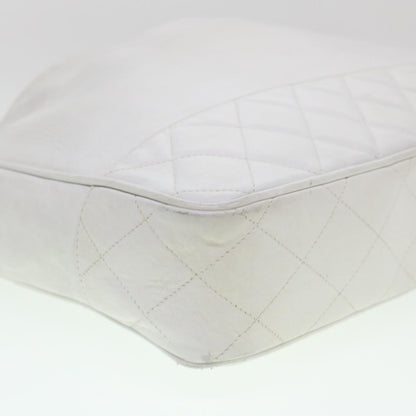 CHANEL Chain Shoulder Bag Lamb Skin White CC yk6254