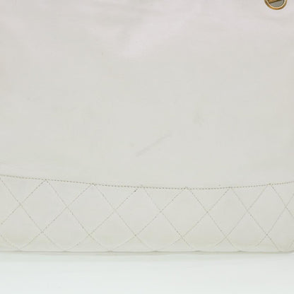 CHANEL Chain Shoulder Bag Lamb Skin White CC yk6254