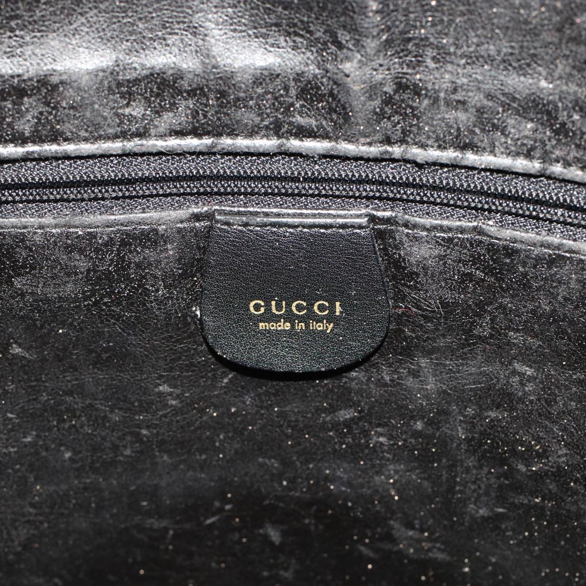 GUCCI Bamboo Shoulder Bag Leather 2way Black 001.2058.1577.0  yk8007B