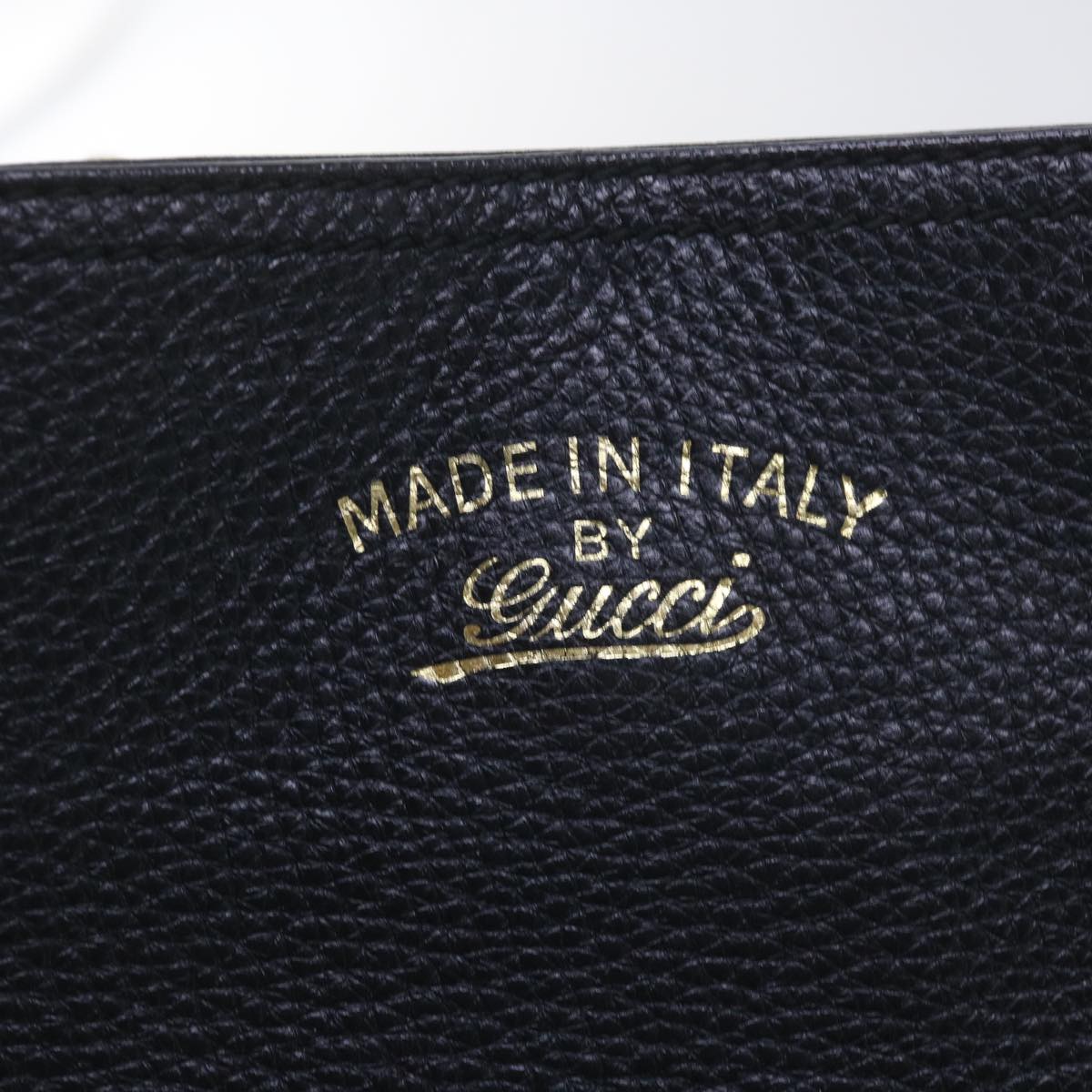 GUCCI Bamboo Hand Bag Leather Black 323663  9327