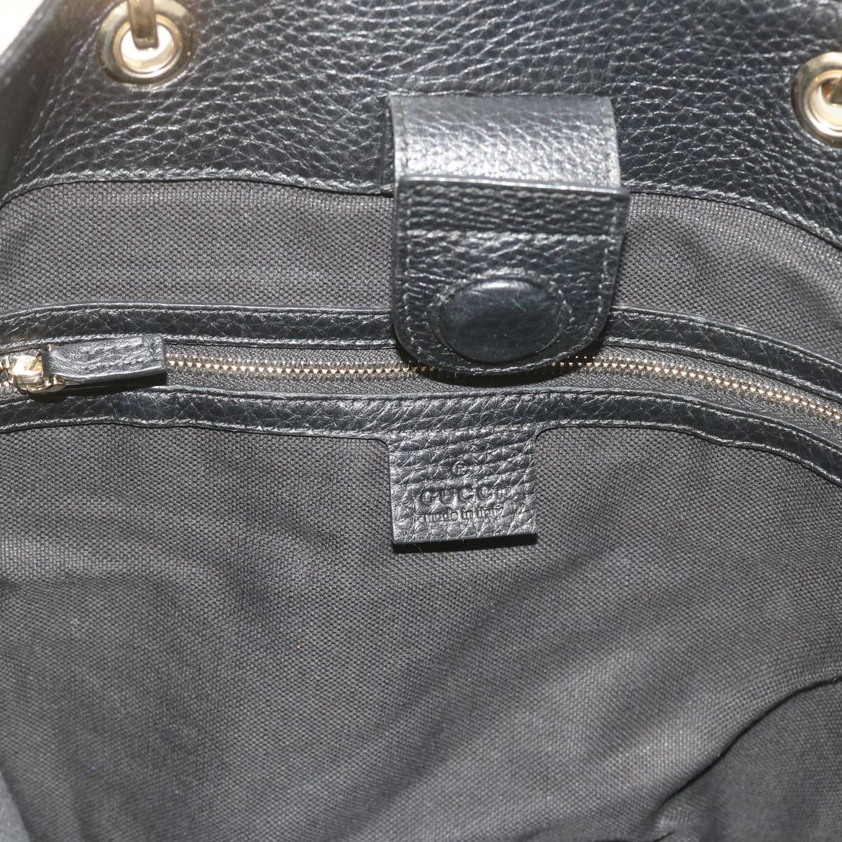 GUCCI Bamboo Hand Bag Leather Black 323663  9327