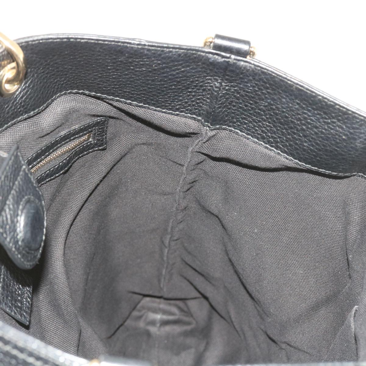 GUCCI Bamboo Hand Bag Leather Black 323663  9327