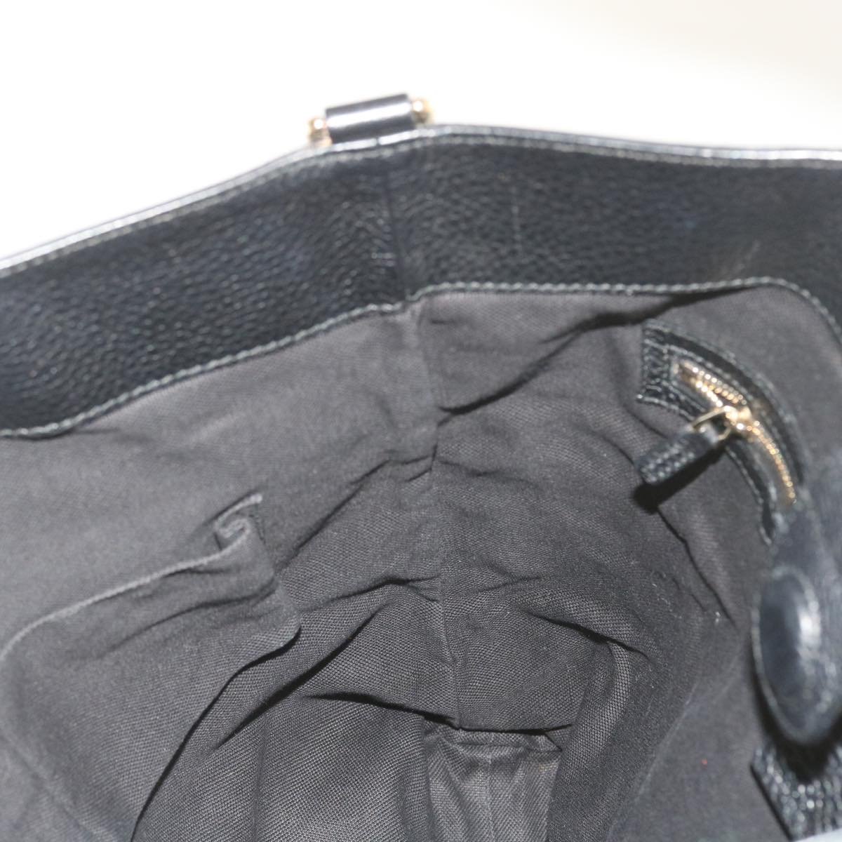 GUCCI Bamboo Hand Bag Leather Black 323663  9327