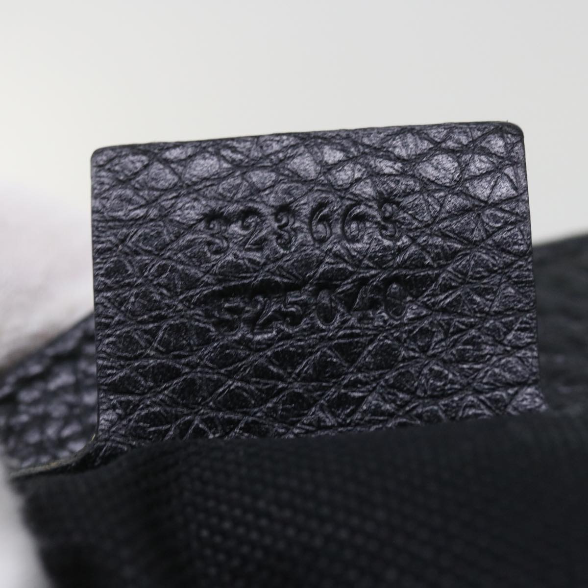 GUCCI Bamboo Hand Bag Leather Black 323663  9327