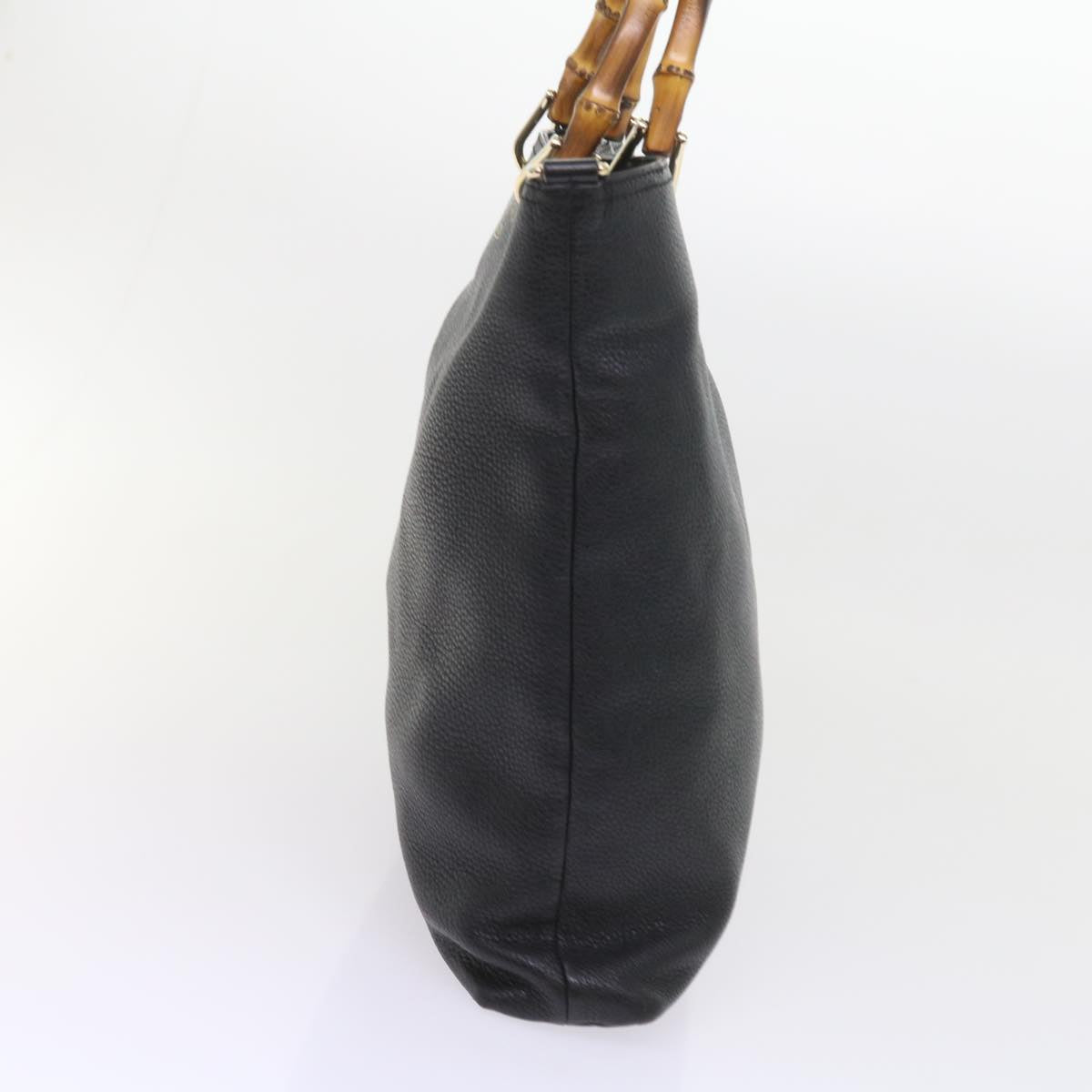 GUCCI Bamboo Hand Bag Leather Black 323663  9327