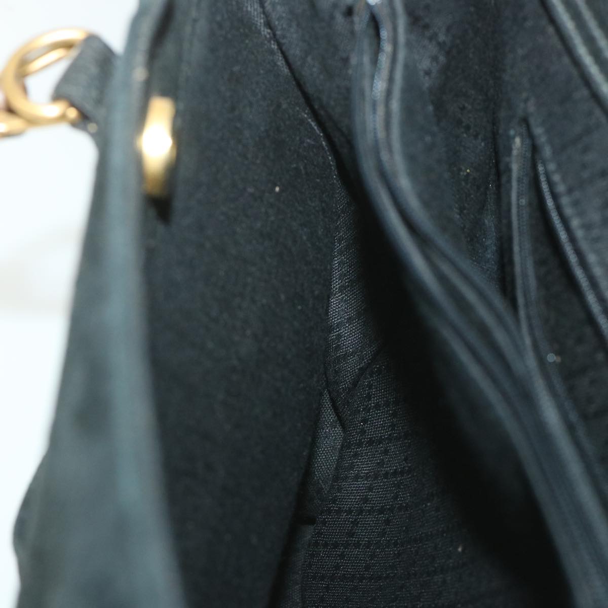 GUCCI Bamboo Hand Bag Suede Black 002 123 0322  9370