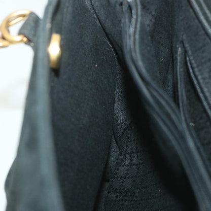 GUCCI Bamboo Hand Bag Suede Black 002 123 0322  9370