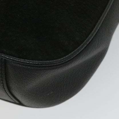 GUCCI Bamboo Shoulder Bag Suede Black 001 1781 1638  9409