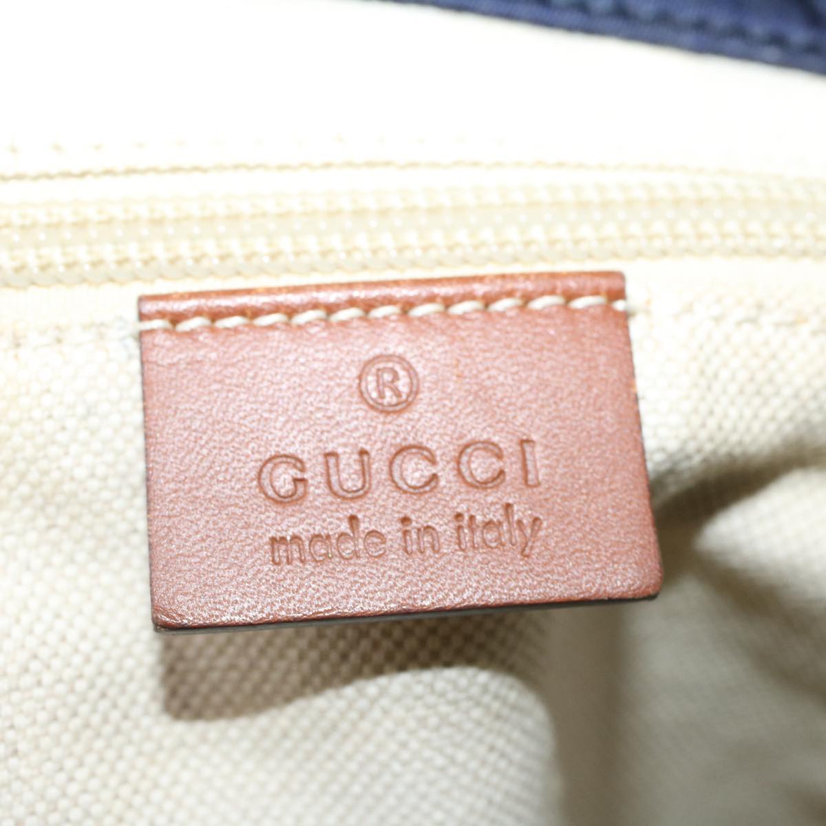 GUCCI GG Canvas Tote Bag Navy 282439  9421
