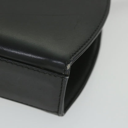 GUCCI Bamboo Turn Lock Shoulder Bag Leather Black 004 46 0474  9494