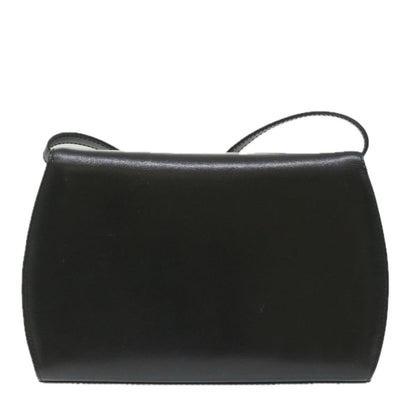 GUCCI Bamboo Turn Lock Shoulder Bag Leather Black 004 46 0474  9494