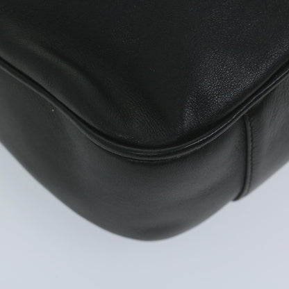 GUCCI Bamboo Shoulder Bag Leather Black 001 1577  9607