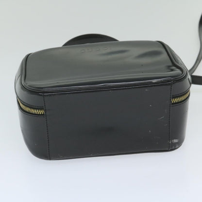 GUCCI Bamboo Vanity Cosmetic Pouch Patent leather Black 000 3270  9625