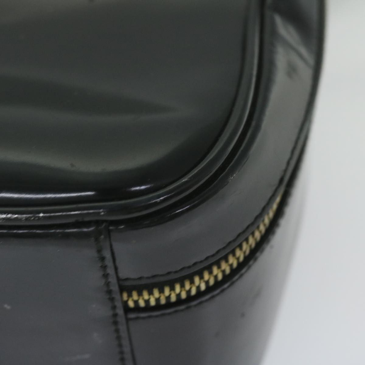GUCCI Bamboo Vanity Cosmetic Pouch Patent leather Black 000 3270  9625