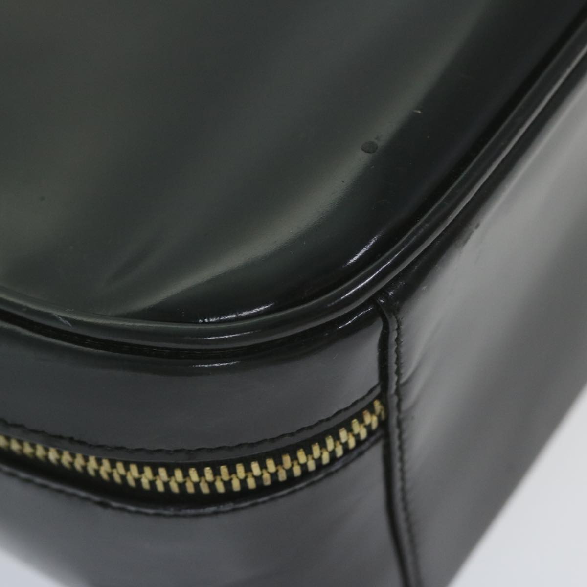 GUCCI Bamboo Vanity Cosmetic Pouch Patent leather Black 000 3270  9625