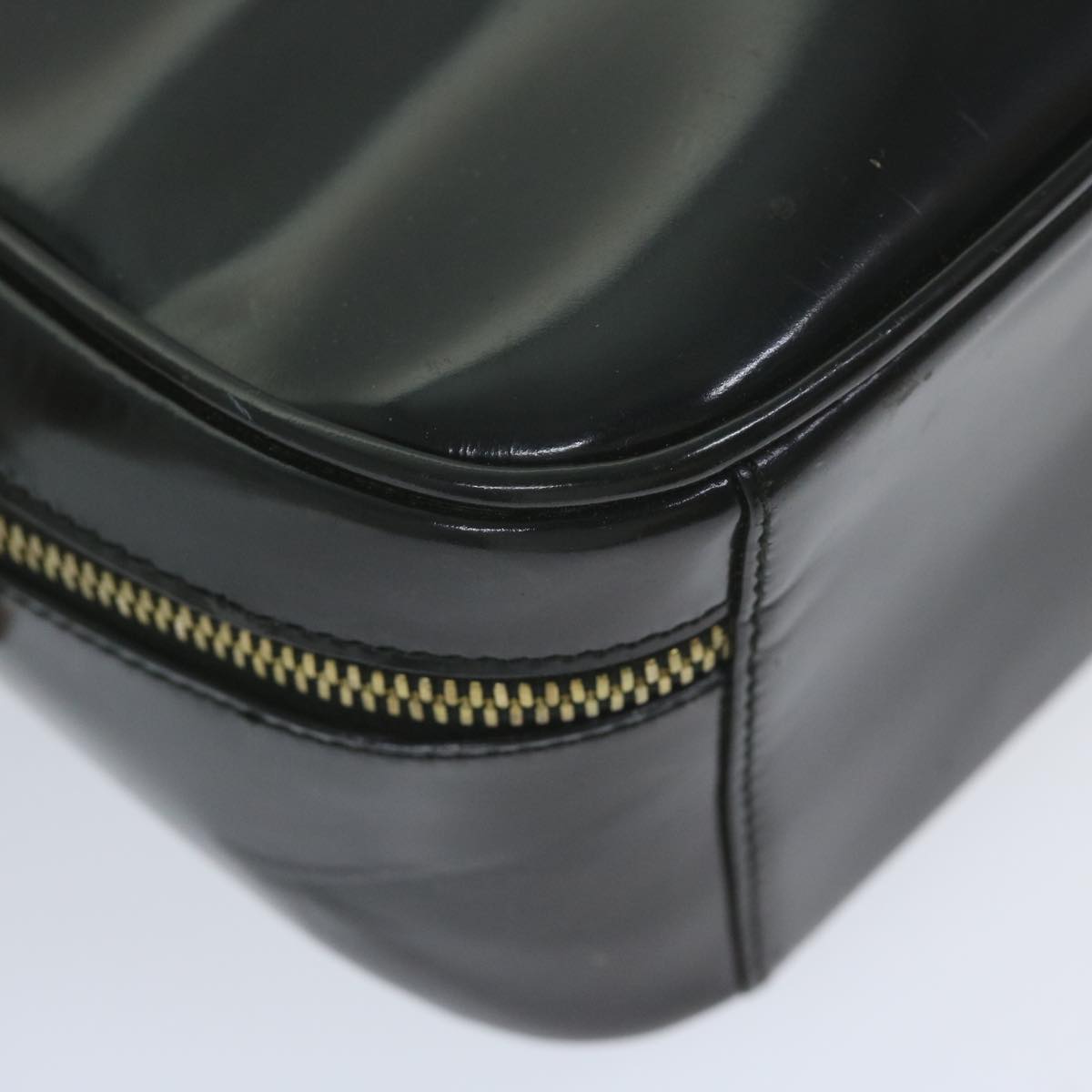 GUCCI Bamboo Vanity Cosmetic Pouch Patent leather Black 000 3270  9625
