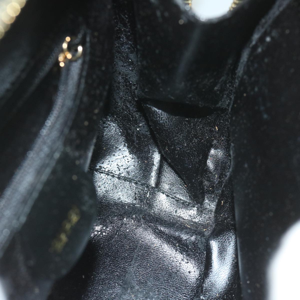 GUCCI Bamboo Vanity Cosmetic Pouch Patent leather Black 000 3270  9625