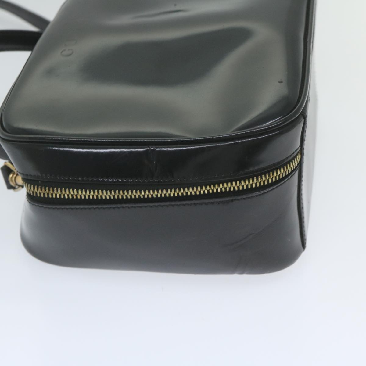 GUCCI Bamboo Vanity Cosmetic Pouch Patent leather Black 000 3270  9625