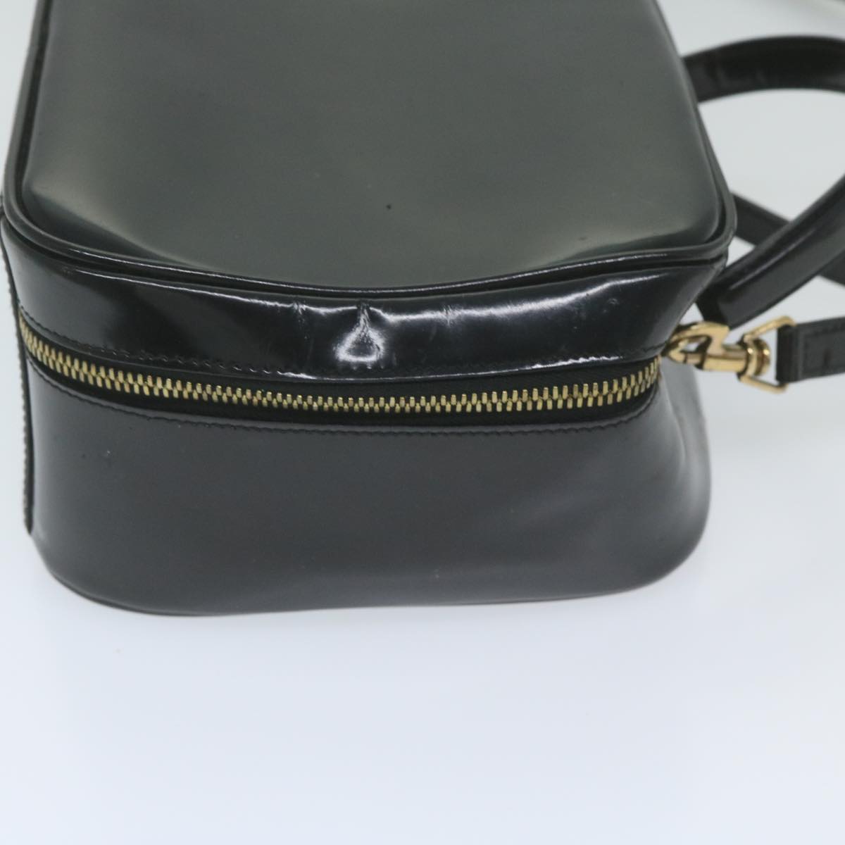 GUCCI Bamboo Vanity Cosmetic Pouch Patent leather Black 000 3270  9625