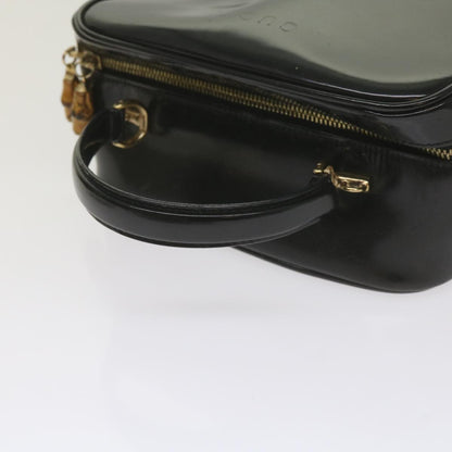 GUCCI Bamboo Vanity Cosmetic Pouch Patent leather Black 000 3270  9625