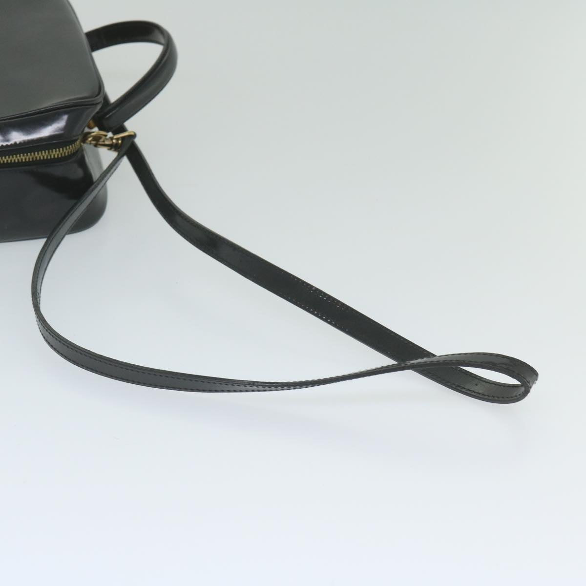 GUCCI Bamboo Vanity Cosmetic Pouch Patent leather Black 000 3270  9625