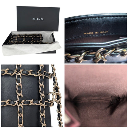 Chanel Black Calfskin Tech Me Out Crossbody Phone Holder