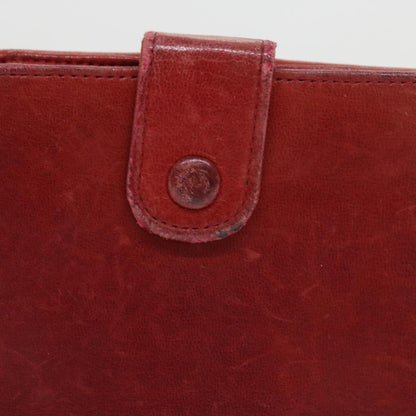 CHANEL Wallet Lamb Skin Red CC yt987