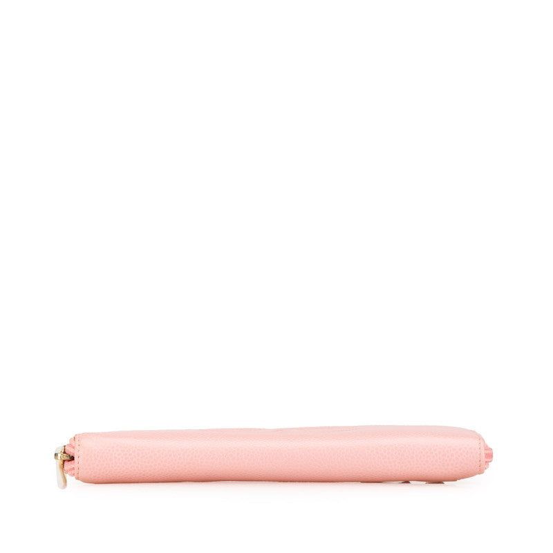Chanel Caviar Skin Long Wallet Pink