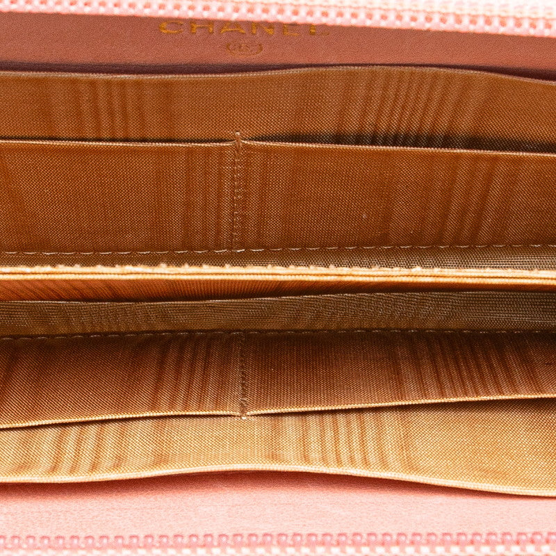 Chanel Caviar Skin Long Wallet Pink