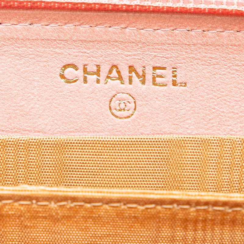 Chanel Caviar Skin Long Wallet Pink