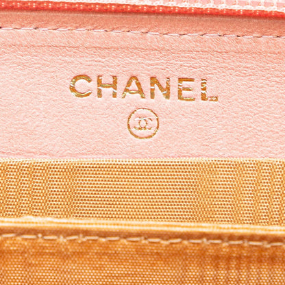 Chanel Caviar Skin Long Wallet Pink